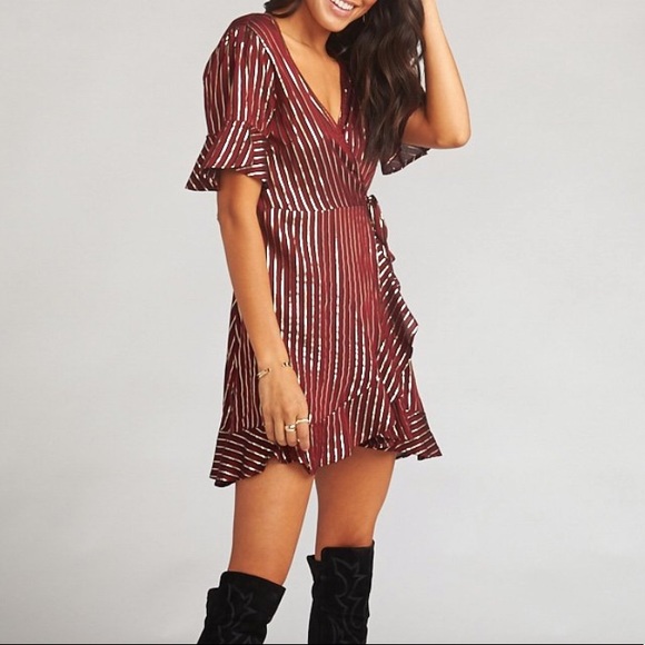 Show me your mumu Leslie Mini Wrap Dress - Picture 2 of 4